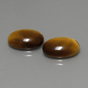 캐럿 천연 골드 브라운 Tiger's Eye 보석, 타원형 컷, 14×10 mm, 불투명체