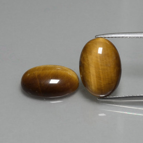 9.08캐럿 천연 웜 브라운 Tiger's Eye 보석, 타원형 컷, 14×10 mm, 불투명체