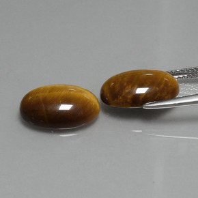 9.08캐럿 천연 웜 브라운 Tiger's Eye 보석, 타원형 컷, 14×10 mm, 불투명체