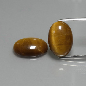 9.04캐럿 천연 미디엄 브라운 Tiger's Eye 보석, 타원형 컷, 14×10 mm, 불투명체