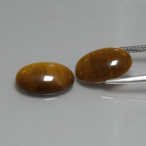 9.04캐럿 천연 미디엄 브라운 Tiger's Eye 보석, 타원형 컷, 14×10 mm, 불투명체