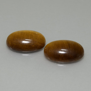 9.19캐럿 천연 미디엄 라이트 브라운 Tiger's Eye 보석, 타원형 컷, 14×10 mm, 불투명체