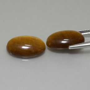 9.19캐럿 천연 미디엄 라이트 브라운 Tiger's Eye 보석, 타원형 컷, 14×10 mm, 불투명체