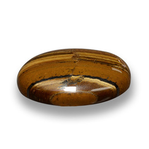 33.59캐럿 천연 붉은빛 브라운 Tiger's Eye, 타원형 컷, 28.1×19.6 mm, 불투명체