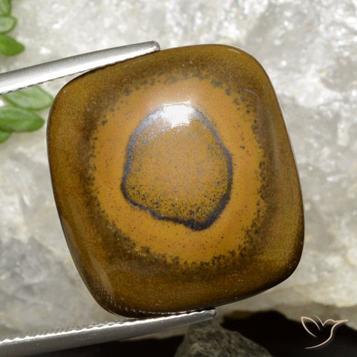 26.35ct 자연스러운 골든 브라운 호랑이의 눈, 방석, 불투명체