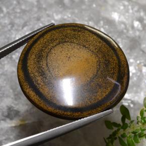 59.01캐럿 천연 브라운 Tiger's Eye, 라운드 컷, 30.57 mm, 불투명체
