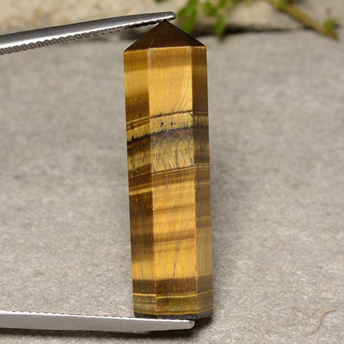 21.63ct 자연스러운 황갈색 호랑이의 눈, 팬시한, 불투명체