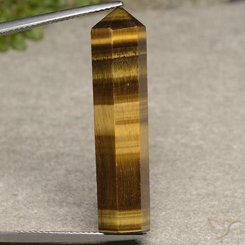20.28ct 자연스러운 황갈색 호랑이의 눈, 팬시한, 불투명체