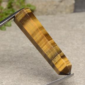 19.17캐럿 천연 골든 브라운 호랑이의 눈, 멋진 모양, 불투명체