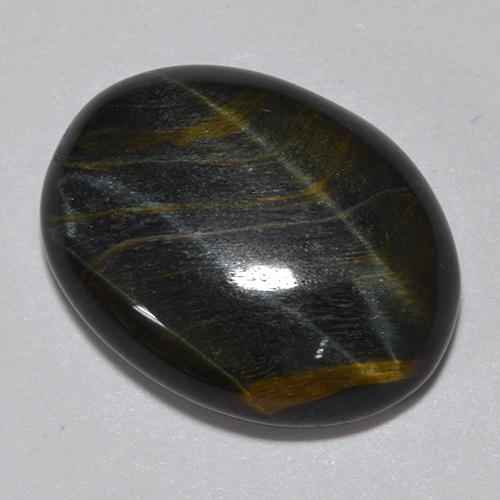 11.75캐럿 천연 멀티컬러 Tiger's Eye, 타원형 컷, 18.2×13.9 mm, 불투명체