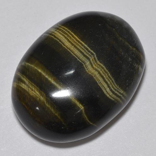 19.06캐럿 천연 멀티컬러 Tiger's Eye, 타원형 컷, 19.4×14.6 mm, 불투명체