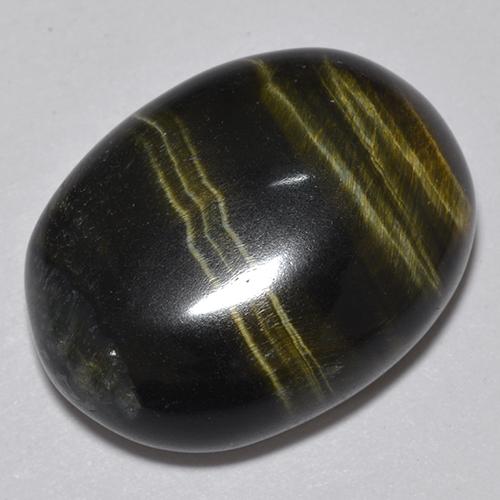 19.06캐럿 천연 멀티컬러 Tiger's Eye, 타원형 컷, 19.4×14.6 mm, 불투명체