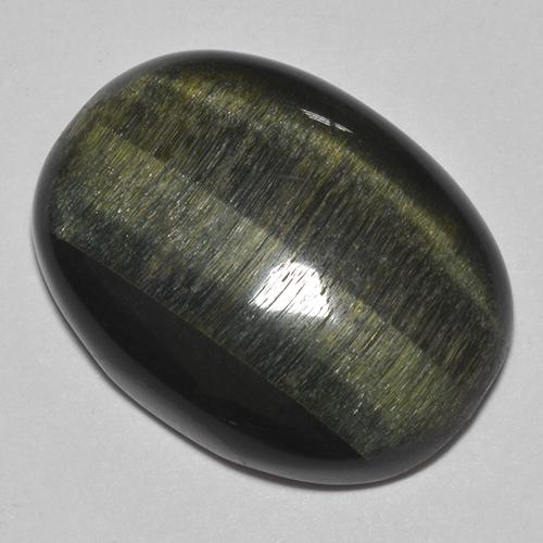 30.08캐럿 천연 멀티컬러 Tiger's Eye, 타원형 컷, 25.3×19 mm, 불투명체