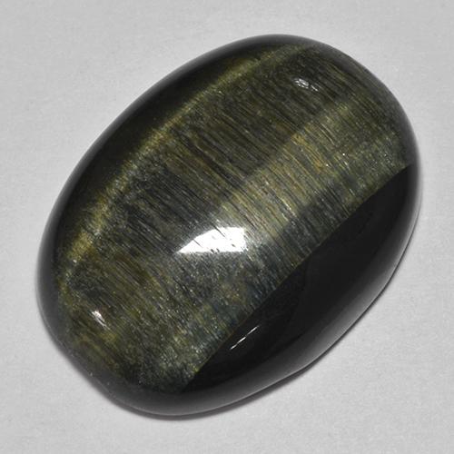 30.08캐럿 천연 멀티컬러 Tiger's Eye, 타원형 컷, 25.3×19 mm, 불투명체