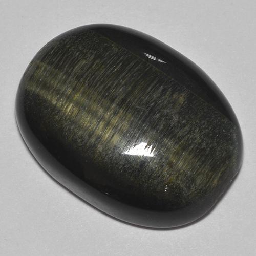 30.08캐럿 천연 멀티컬러 Tiger's Eye, 타원형 컷, 25.3×19 mm, 불투명체