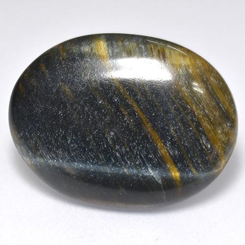 13.13캐럿 천연 다색 호랑이의 눈, 타원형 컷, 불투명체