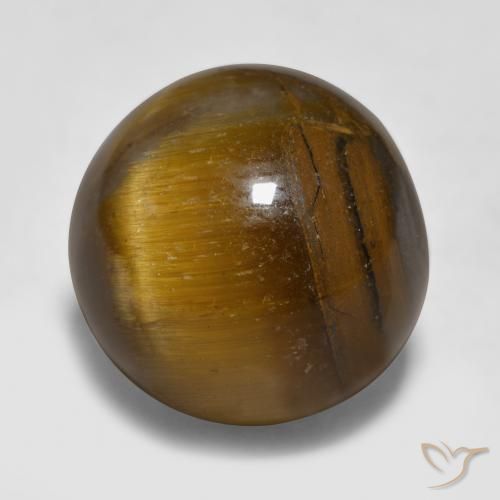 11.89캐럿 천연 시더 브라운 Tiger's Eye, 구형 / 볼, 11.93 mm, 불투명체