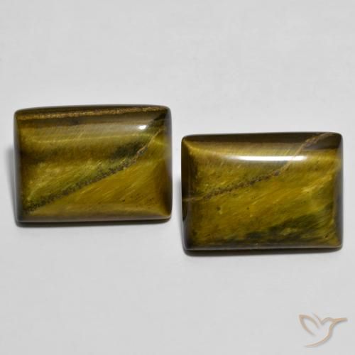 24.23캐럿 바게트 타이거 아이, 18.2 x 13.4mm 태국산, Photo A
