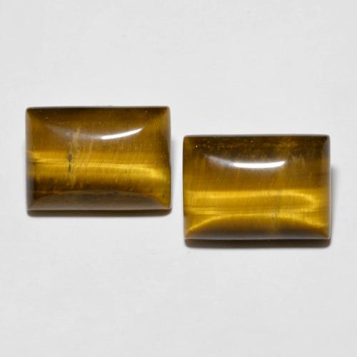 14.93캐럿 바게트 타이거 아이, 14.1 x 10.2mm 태국산, Photo A