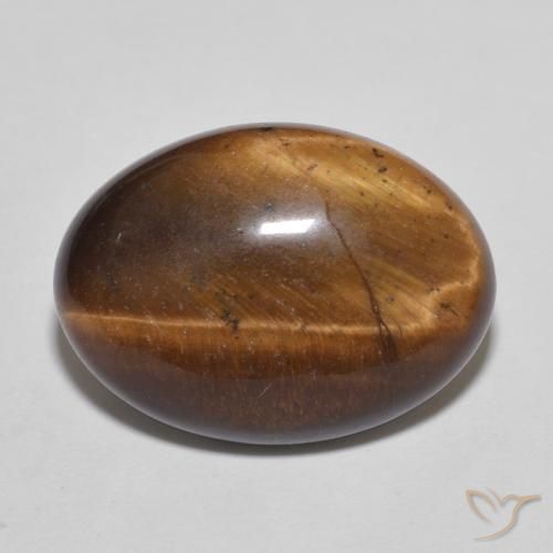 9.50ct 자연스러운 캐러멜 브라운 호랑이의 눈, 타원형, 불투명체