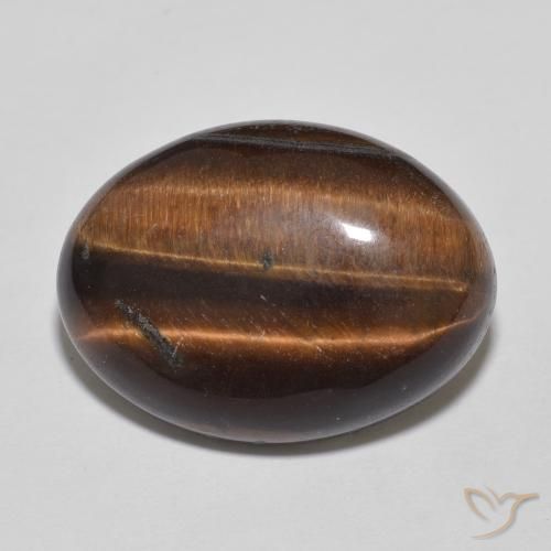 10.54ct 자연스러운 Medium Dark-Brown 호랑이의 눈, 타원형, 불투명체