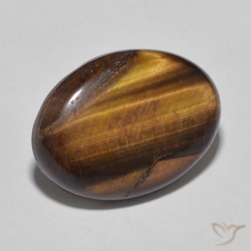 9.00ct 자연스러운 갈색 호랑이의 눈, 타원형, 불투명체