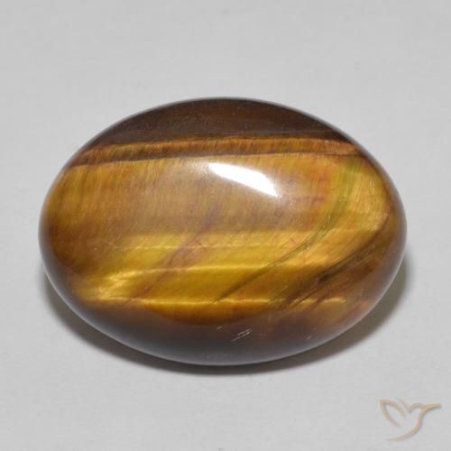 10.50ct 자연스러운 웜 브라운 호랑이의 눈, 타원형, 불투명체