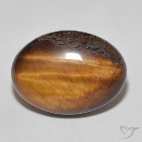 11.24ct 자연스러운 진저브라운 호랑이의 눈, 타원형, 불투명체
