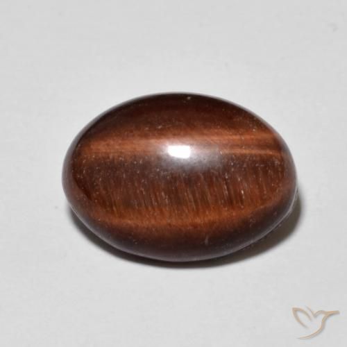5.31ct 자연스러운 Medium Dark-Brown 호랑이의 눈, 타원형, 불투명체