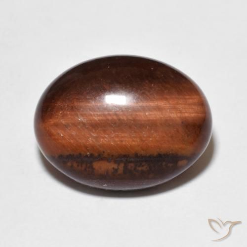 10.00ct 자연스러운 Medium Dark-Brown 호랑이의 눈, 타원형, 불투명체