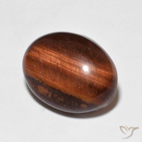 10.00캐럿 천연 Medium Dark-Brown 호랑이의 눈, 타원형, 불투명체