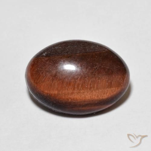 5.64ct 자연스러운 Medium Dark-Brown 호랑이의 눈, 타원형, 불투명체