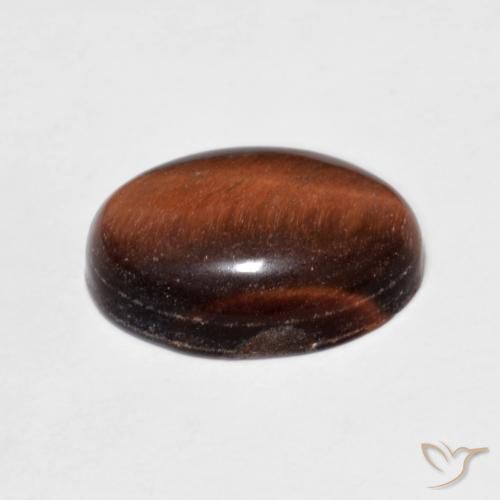 5.64캐럿 천연 Medium Dark-Brown 호랑이의 눈, 타원형, 불투명체