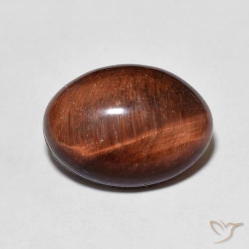 5.38ct 자연스러운 Medium Dark-Brown 호랑이의 눈, 타원형, 불투명체