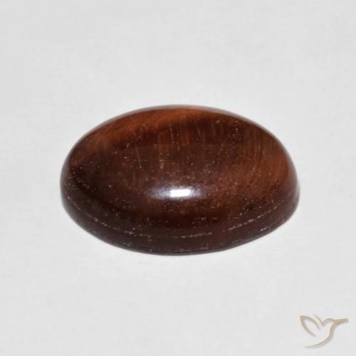 5.38캐럿 천연 Medium Dark-Brown 호랑이의 눈, 타원형, 불투명체