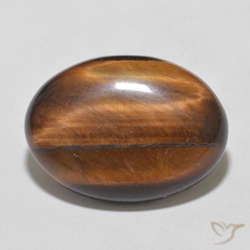 10.04ct 자연스러운 시나몬 브라운 호랑이의 눈, 타원형, 불투명체