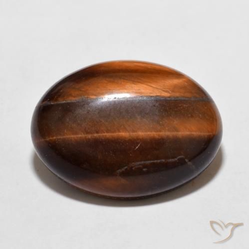 10.65ct 자연스러운 딥 시나몬 브라운 호랑이의 눈, 타원형, 불투명체