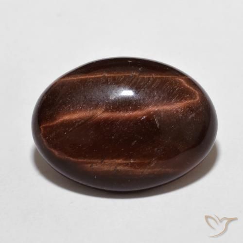 9.08ct 자연스러운 적갈색 호랑이의 눈, 타원형, 불투명체