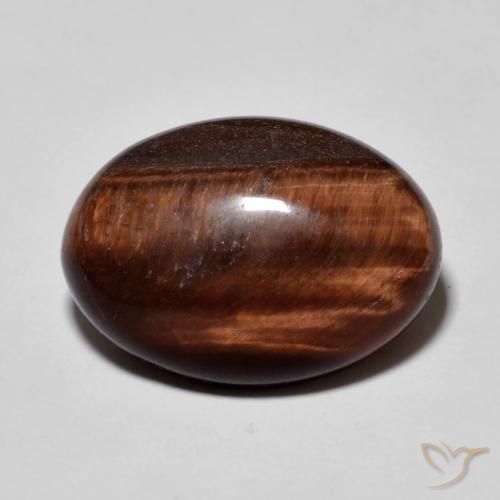 9.88ct 자연스러운 진저브라운 호랑이의 눈, 타원형, 불투명체