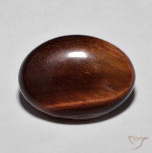10.42ct 자연스러운 Medium Dark-Brown 호랑이의 눈, 타원형, 불투명체