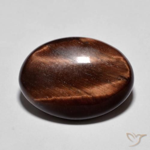 9.94ct 자연스러운 진저브라운 호랑이의 눈, 타원형, 불투명체