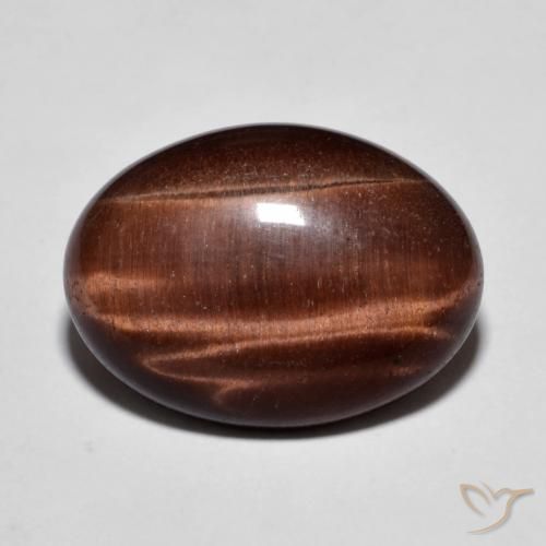 9.58ct 자연스러운 진저브라운 호랑이의 눈, 타원형, 불투명체