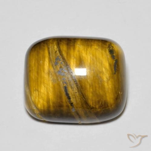 8.96ct 자연스러운 골든 브라운 호랑이의 눈, 방석, 불투명체
