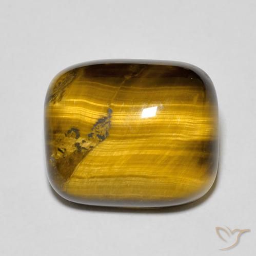 8.86ct 자연스러운 골든 브라운 호랑이의 눈, 방석, 불투명체