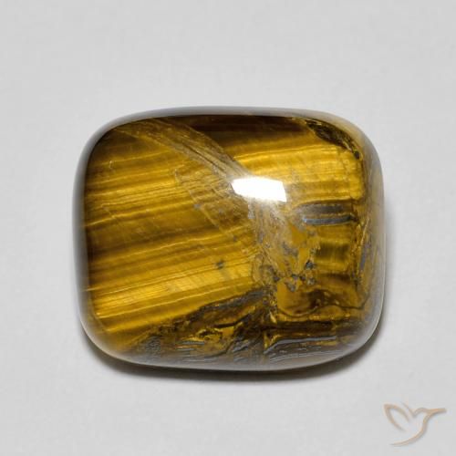 9.33ct 자연스러운 황갈색 호랑이의 눈, 방석, 불투명체