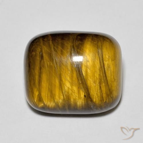 8.99ct 자연스러운 미디엄 브라운 호랑이의 눈, 방석, 불투명체