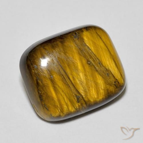 8.85ct 자연스러운 황갈색 호랑이의 눈, 방석, 불투명체