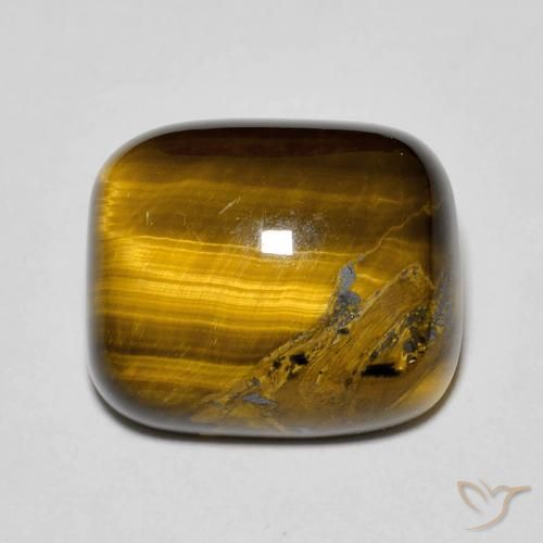 8.49ct 자연스러운 골든 브라운 호랑이의 눈, 방석, 불투명체