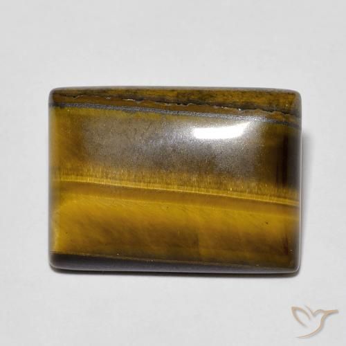 11.70ct 자연스러운 미디엄 브라운 호랑이의 눈, 바게트, 불투명체