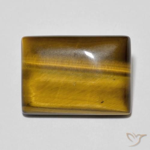 12.85ct 자연스러운 미디엄 브라운 호랑이의 눈, 바게트, 불투명체
